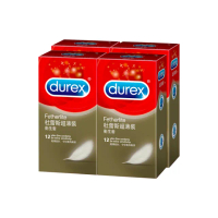 【Durex 杜蕾斯】超薄裝衛生套12入*4盒(共48入 保險套/保險套推薦/衛生套/安全套/避孕套/避孕)