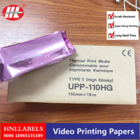10X Rolls ultrasound UPP 110HG, 110mm*18m B-recorder UPP-110HG thermal paper printer b-sheets, A6 printer paper