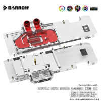 BARROW Water Block use for ZOTAC RTX 3090 24G6X OC/3080 10G/3080 TI 12G/6X OC GPU card 5V Header ARGB BS-AIC3090-PA