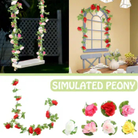 Floral Picks Champagne Wall Rental Flower Decoration Simulation 7 Color Wedding Ancient Bank Peony Flower Road Leading Ceiling
