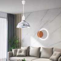 Electric Fan with LED Light Silent Living Room Bedroom Cooler 3 Adjustable Speeds E27 Converter Base Chandelier Fan