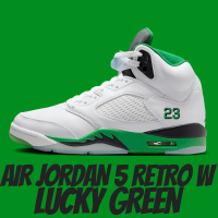 NIKE 耐吉 休閒鞋 AIR JORDAN 5 RETRO W LUCKY GREEN 白綠 女鞋 DD9336-103