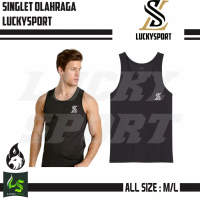 SINGLET BASELAYER / LEKBONG PRIA OLAHRAGA GYM KAOS LARI GYM LS QCMURAH
