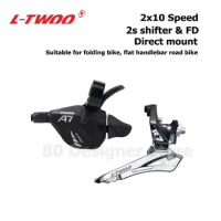 LTWOO R7 2x10 A7 2S shifter R7 front derailleur A7 shifter compatible with folding bike, flat handlebar road bike
