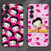 Cute Betty Boop For Samsung S23 S22 S21 S20 FE S10 S9 Note 20 10 Ultra Lite Pro Plus Frosted Translucent Phone Case