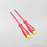 YOKOHAMA Obeng Listrik Insulasi 1000 Volt 6\ Inch & 4\" Inch ( Minus ( - ) ) Screwdriver"