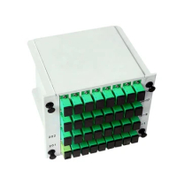 Optical Equipment Fiber Optical 1x32 SC/ APC PLC LGX ABS Cassette Box Type Splitter for Fiber Joint Closure