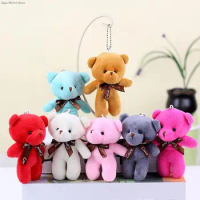 Bear Plush Toys Mini Teddy Bear Dolls Toy Bear Pendant Costume Creative Party Wedding Keychain Bag Teddy Doll Bag Accessories