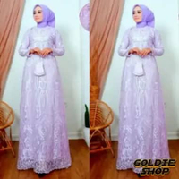Goldie Shop Gamis Pesta Naya Big Size L - XXL 8WARNA / Maxi Long Dress Muslim / Pakaian Muslim Wanit