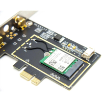 WTXUP Bộ chuyển đổi thẻ mạng không dây NGFF M2 sang PCIe AC nội bộ AX200/9260/8265/1650AC, có sẵn tr