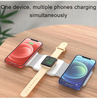 Three-in-One Wireless Charger Suitable for Mobile Phone Watch Headset Magnetic Suction Foldable Mult