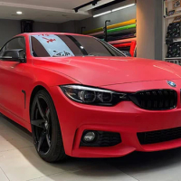 Super Matte Red Vinyl Wrap Roll with Air Release Technology Whole Car Wrapping Sheet Adhesive