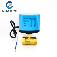 3/4" Normally Closed/Open Two Wire Motorized Ball Valve Electric Ball Valve AC220V DC12V DC24V