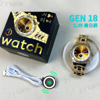 2024 Latest Gen 18 Smartwatch 1.39 Inch HD Large Screen BT Music Call Steel Wrist Watch Health Monitor Round Smartwatch
