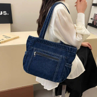 Bag Denim Fashion Large Capacity Tote Bag Vintage Shoulder Bag For Woman Daily Accessories