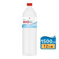 【統一】H2O 純水 1500ml(12瓶/箱)瓶裝水/飲用水