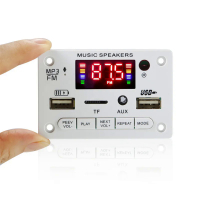 MP3 Decoder with Amplifier, Bluetooth V5.0, USB Recording and Call Module, AUX FM Radio for Speaker, Hands Free, DC 5V 12V.Banda-66DA