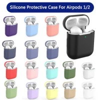 Silicone Case For Apple Airpods 1/2 Case Protective Earphone Sleeve Headphones Cover Protective Case For Apple Airpods 2/1 Cover