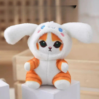 Rekaan Kucing Comel dengan Topi, Gaya Kawaii, Loket Beg galas bruxish  plushie patung  gajah  gebu t