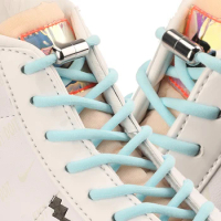 Elastic No Tie Shoelaces Casual Shoe Laces for Kids and Adult Sneakers Shoelace Quick Lazy Metal Lock Laces Shoe Strings
