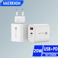 20W Type C Charger Phone Chargers For Samsung Galaxy iPhone 12 13 Dual Ports USB C Charger Quick Charging For XiaomiUSB C Charge