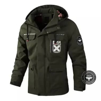 MND Jaket Parka Steal Pria Bordir Sensor / Jaket Parka Kanvas / Jaket Pria Musim Dingin Hijau Army M