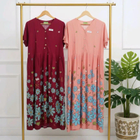 Daster HAP Super V Dress Wanita Kancing Depan Busui Bahan Rayon Premium
