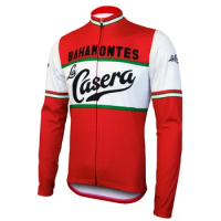 La Casera Bahamontes Retro Classic Men Spring Summer Cycling Jerseys Long Sleeve Racing Bicycle Clothing Maillot Ropa Ciclismo