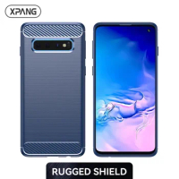 Case On Samsung S10 Shockproof Covers TPU Silicone Carbon Fiber Brushed Cover For SAMSUNG Galaxy S10e S10 Plus Lite 5G Cases