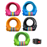 Kids Bike Combination Lock Steel Cable Anti Theft Scooter Security