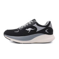 【KangaROOS】美國袋鼠鞋 男 FUSION 厚底復古跑鞋/運動/穿搭/生活 黑灰(KM41890)