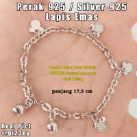 WOW GELANG KAKI BAYI PERAK ASLI 925 LAPIS EMAS GELANG KAKI ANAK