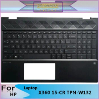 New Original For HP Pavilion X360 15-CR TPN-W132 Laptop Palmrest Case Keyboard US English Version Upper Cover
