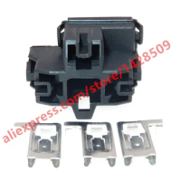 5 Sets 3 Pin 6.3 Series Large Current Near-far Light Bulb Cable Connector Auto H4 Headlights Lamp Holder Plug
