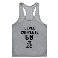 New 50 Years Old Birthday Gift Gym t-gym gym clothing man gym gym clothing man 100% Cotton Men Summer O Neck Level Complete 50 g