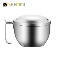 【SAEMMI】不鏽鋼可攜式雙層隔熱碗(304不鏽鋼湯碗泡麵碗)