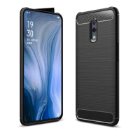 【YANG YI 揚邑】OPPO Reno 標準版 拉絲紋碳纖維軟殼散熱防震抗摔手機殼