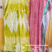 2 pcs Daster rempel serut extra jumbo semata kaki ld 125