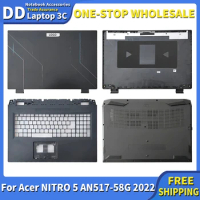 For Acer 2022 NITRO 5 AN517-58G New Laptop Case LCD Back Cover Palmrest Bottom Case Top Housing Rear Lid Upper Cover AP3SZ000560