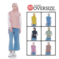 Atasan Baju Kaos Wanita Polos Tangan Panjang Top Basic Muslimah Katun Combed