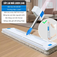 [Hàng limited] Cây lau nhà tự vắt Lusen LX45, chổi lau nhà tách nước thông minh, nâng cấp thanh chịu