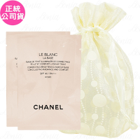 CHANEL 香奈兒 珍珠光感新一代防護妝前乳SPF40/PA+++(#ROSEE)(2.5ml)*2旅行袋組(公司貨)