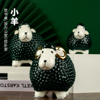陶瓷羊擺件工藝品三羊開泰客廳辦公室生肖羊陶瓷擺件客廳家居飾品