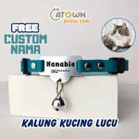 D003-Kalung Kucing Collar Anjing Gratis Custom Nama Lucu Tulis Cetak Ukir Identitas Pemilik Alamat A