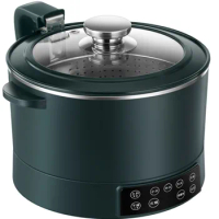 220V Stainless Steel Inner Household Electric Rice Cooker 3L Automatic Lift Hot Pot Low Sugar Rice Cooker White/Green Color