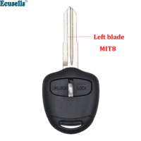 Replacement 2 Buttons Remote Key Shell Cover for Mitsubishi L200 Montero Pajero Shogun Triton Left Blade MIT8 Uncut