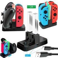 Controller Charger for Nintendo Switch Charging Dock Stand Station for Switch Joy-con and Pro Controller with Charging Indicator