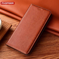 For Redmi 12 12C 13C Luxury Genuine Leather Phone Case For Xiaomi Redmi 12 12C 13C 4G 5G Flip Wallet cover Coque