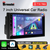 Srnubi 2Din Android 12 Carplay Android auto Car Radio Multimedia Player DVD GPS Universal 7 inch for Toyota Hyundai Kia Nissan