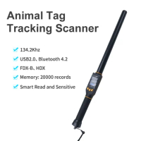 134.2Khz FDX-B HDX Animal Chip Reader USB2.0 and BT4.2 Animal Ear Tag Tracking Scanner Provide PC Software